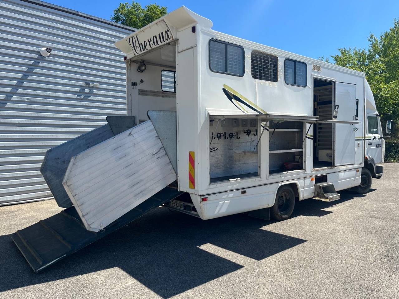 Zware paardenvrachtwagen (groot rijbewijs) Renault S150 Midliner 1995 Tweedehands