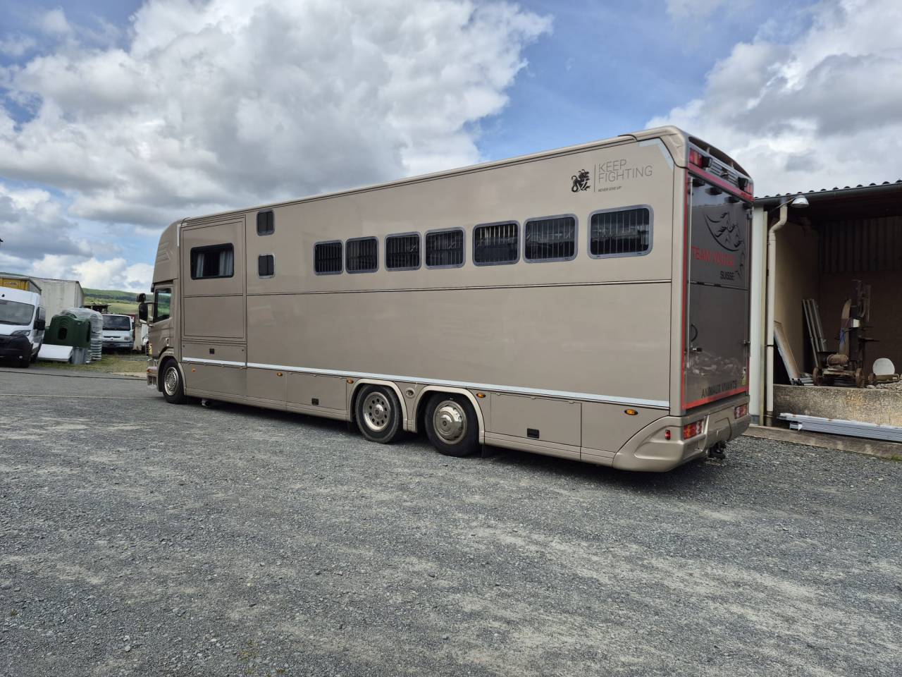 Zware paardenvrachtwagen (groot rijbewijs) Ketterer SCANIA P400 KETTERER 2012 Tweedehands