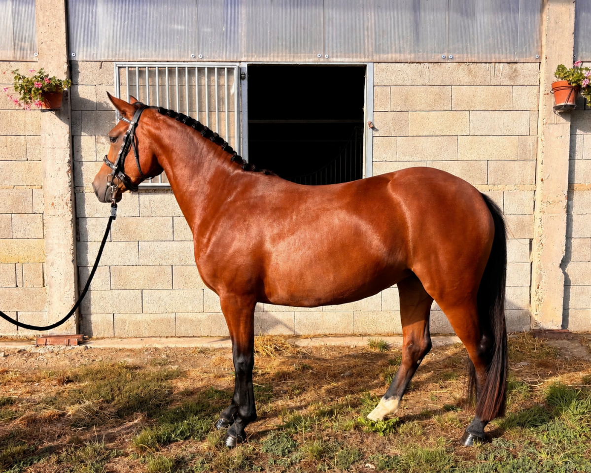 Merrie Franse rijpony PFS Te koop 2023 Donker bruin / bai