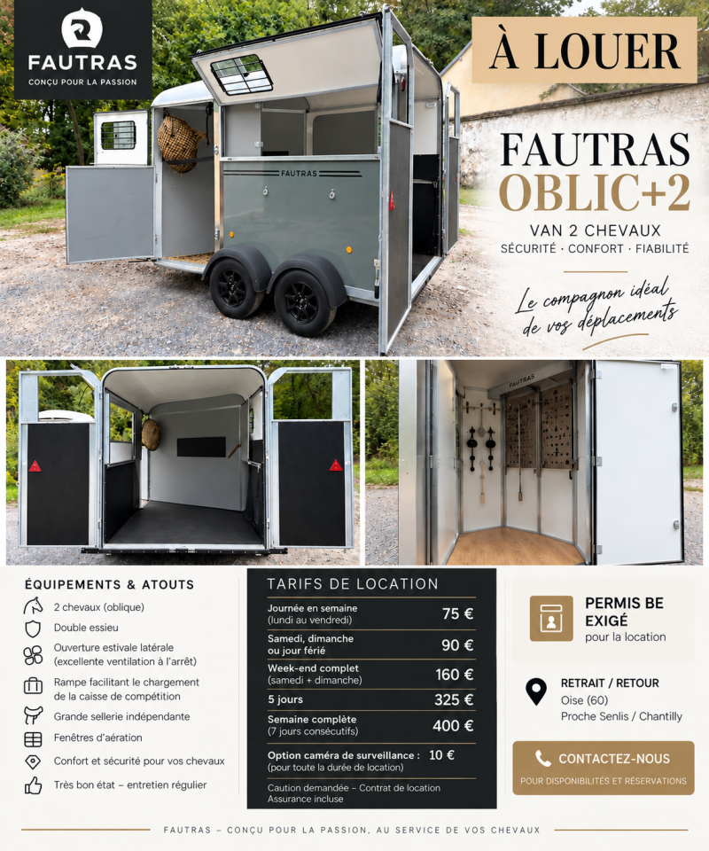 Paardentrailers Fautras Oblic+2 X 2 Paarden 2026 Nieuw