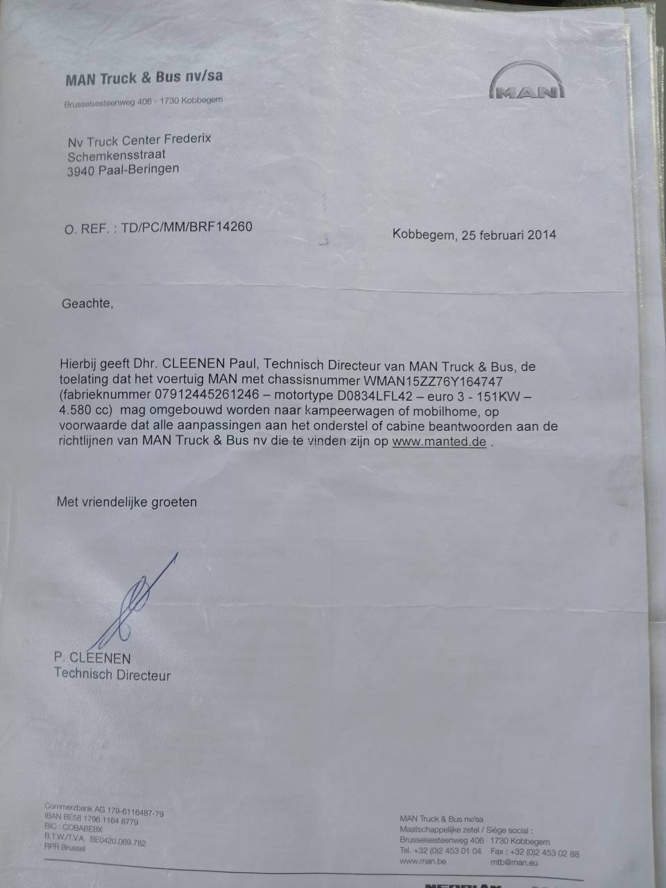 Zware paardenvrachtwagen (groot rijbewijs) Man  2007 Tweedehands