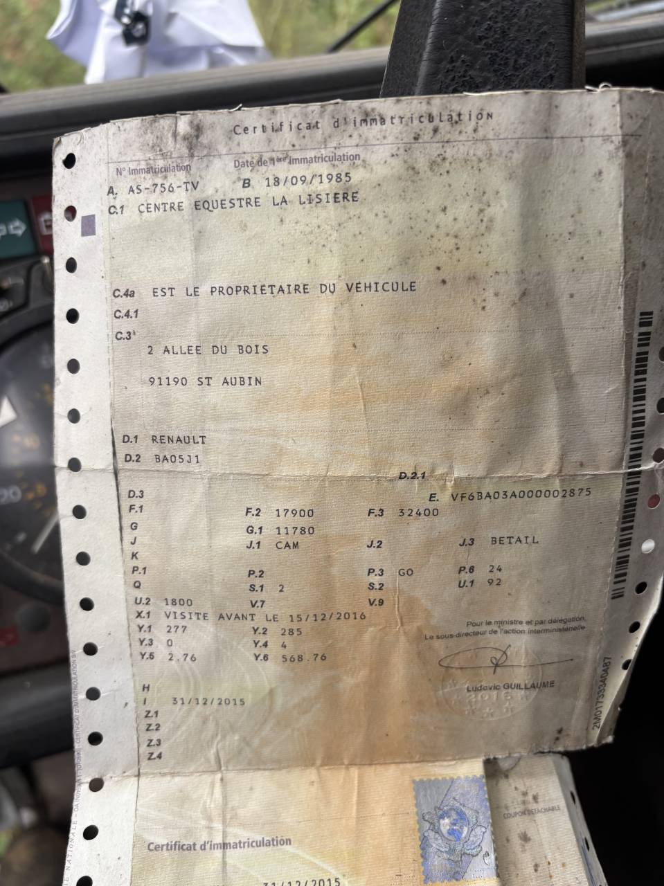 Zware paardenvrachtwagen (groot rijbewijs) Renault Mildium 1985 Tweedehands