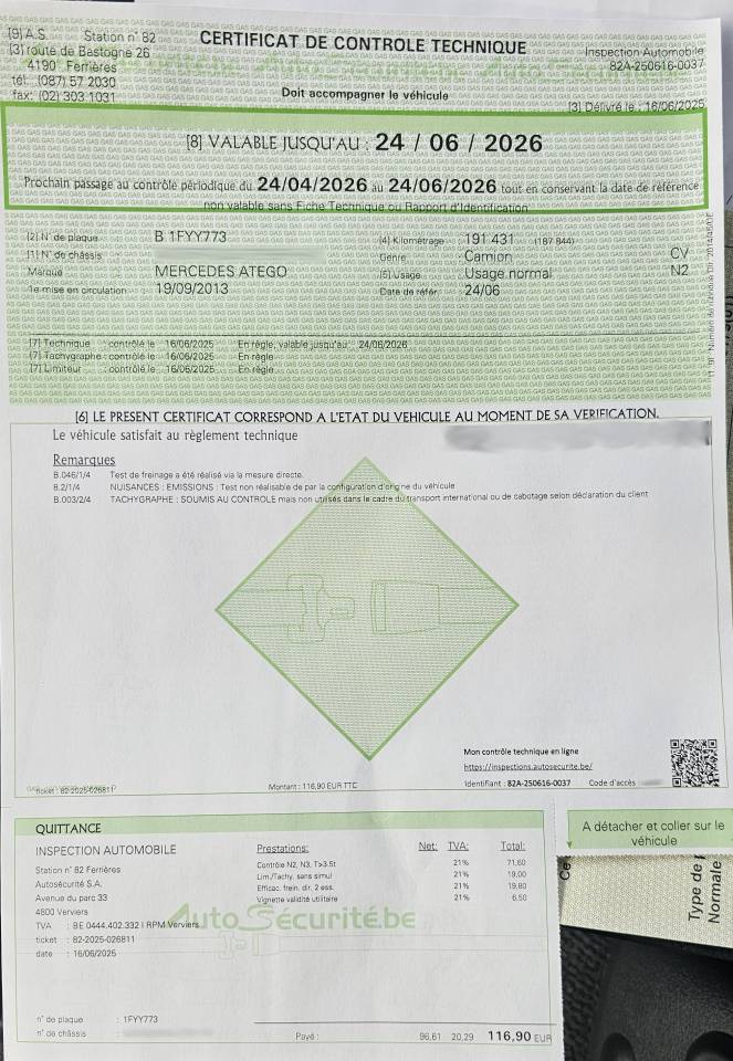 Zware paardenvrachtwagen (groot rijbewijs) Mercedes ATEGO 2013 Tweedehands